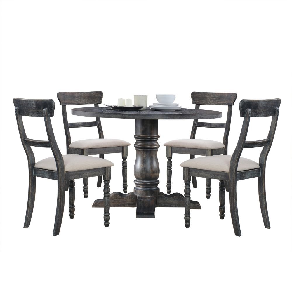KD, Armless Chair Padded Seat: Light Brown Linen Seat Construction: Wooden Seat Apron, Box Seat w/Spring, Foam CAFR 2-", MDF 9mm Wooden Crosspiece Backrest: Single Flat Vertical Slat Wooden Turned Leg: Front Legs<br/><br/><b>Product Features</b><ul><li>Ro