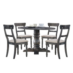 KD, Armless Chair Padded Seat: Light Brown Linen Seat Construction: Wooden Seat Apron, Box Seat w/Spring, Foam CAFR 2-", MDF 9mm Wooden Crosspiece Backrest: Single Flat Vertical Slat Wooden Turned Leg: Front Legs<br/><br/><b>Product Features</b><ul><li>Ro