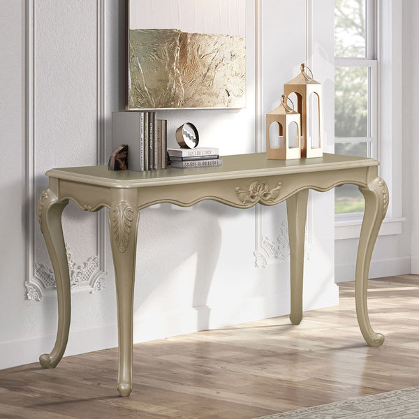 The Libertee collection sofa set is a blend of classic elegance and modern comfort. Finished in champagne, this set features a KD back, legs, and armrests with a wooden inner frame. The tight back and loose seat cushions, constructed with pocket coils, en