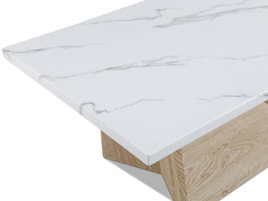  seamlessly combining luxury with a contemporary edge. The tables-' angular bases in a wh