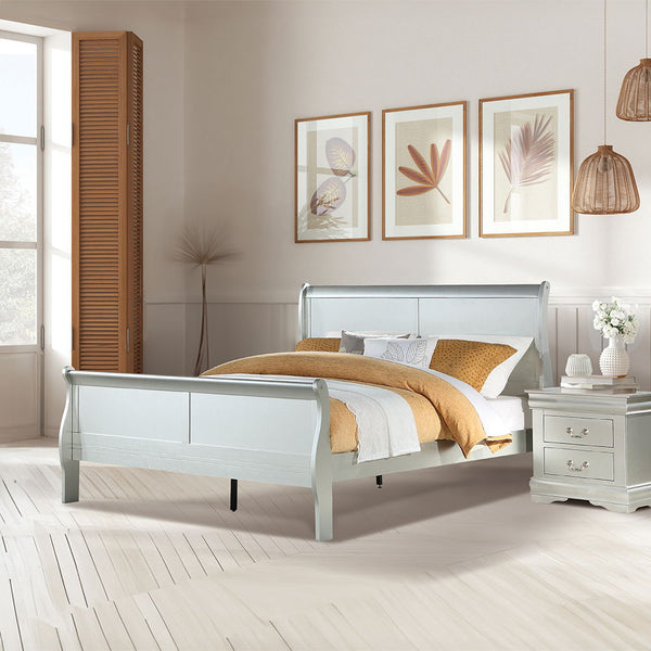 Louis Philippe - Eastern King Bed - Platinum