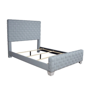 Saree - Eastern King Bed - Light Teal & Gray