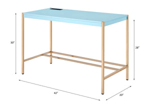 Midriaks - Writing Desk - Baby Blue & Gold Finish