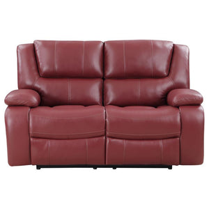 Camila - Upholstered Motion Reclining Loveseat - Red