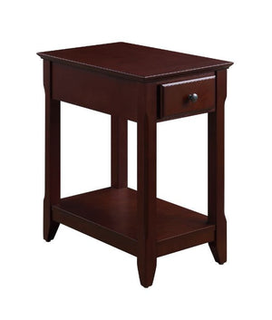 Classic and timeless without being garish. The wooden accent table shows it-'s elegant silhouette in a attractive finish. A storage drawer under the table top helps your hide odds and ends around the living area, with a bottom shelf for magazine or decora