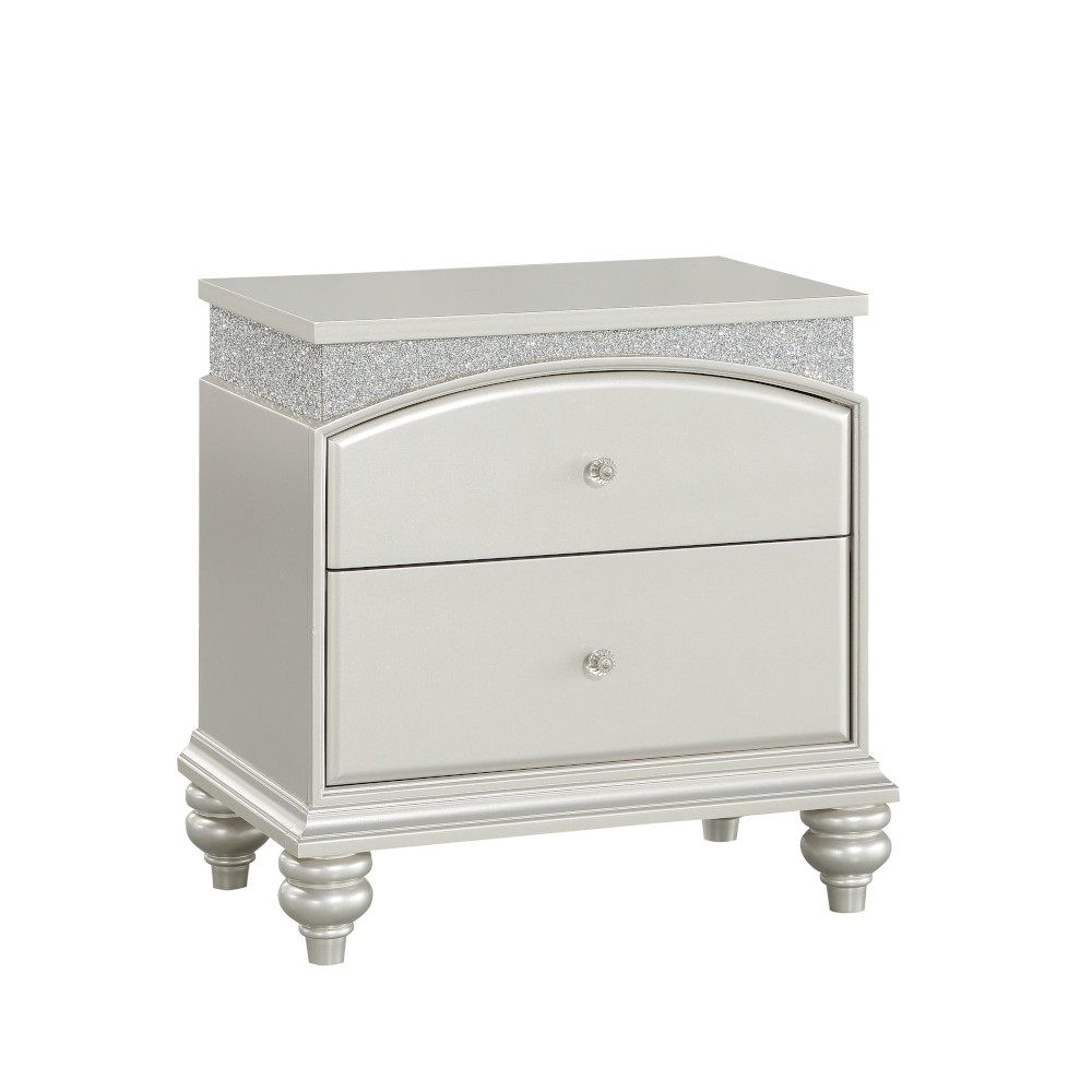 2 Drw Drawer: Arched Top Drawer, GLIDE Side Metal (Undermount, Full Ext. ), DOVETAIL French Front & English Back, FELT-LINED TOP Drawer, Safety Stop, Self-Closing, Hardware: Single Knob (Crystal like) CONSTRUCTION Wooden Case-Leg: Wood (Poplar, MDF), Spar