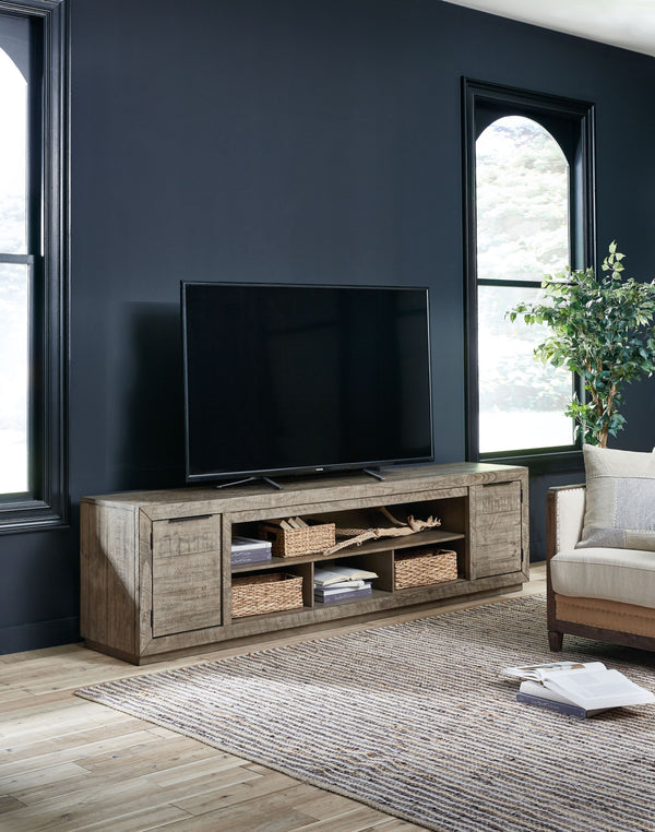  clean minimalist-chic profile is enriched with striking pine wood grain and a weathered gray finish with distressed saw mark texture. Designed