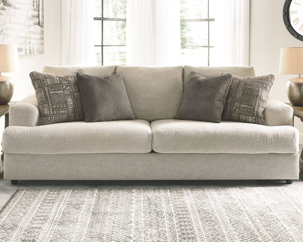  this sofa puts the contemporary in your contemporary home. Its â€œthree over twoâ€ profile eliminates the center seat cushion
