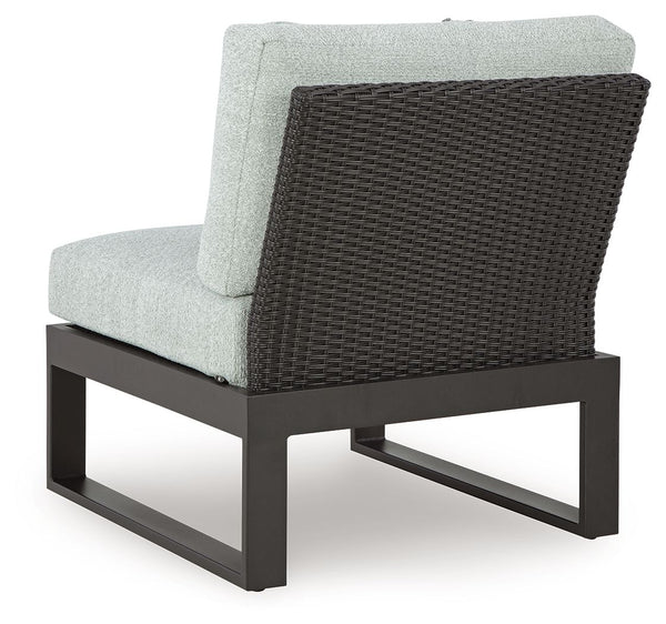 Beachloft - Black / Gray - 5-Piece Outdoor Sectional