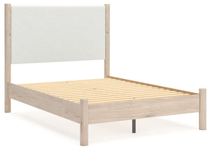 Cadmori - Two-tone - Full Upholstered Panel Bed