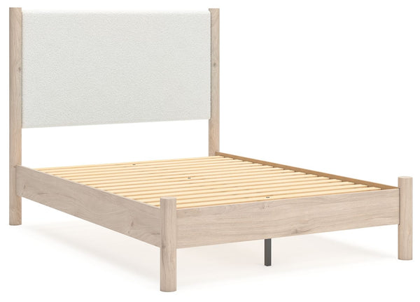 Cadmori - Two-tone - Full Upholstered Panel Bed