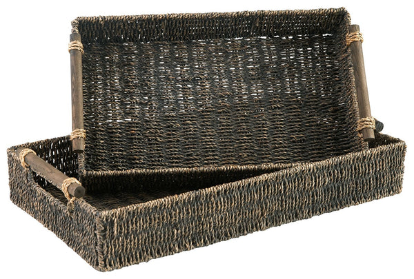 Halima - Antique Gray - Tray Set (Set of 2)