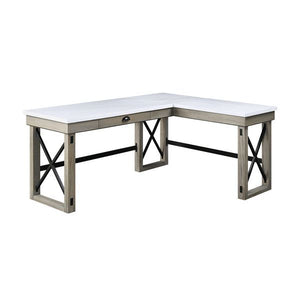 Corner Writing Desk Orientation: -"L-" Shape Left Top Storage: 1 DrawerSlatted BaseMarble TopFull Extension Drawer GlideSide Metal Drawer GlideFelt Lined Drawer<br/><br/><b>Product Features</b><ul><li>Corner Writing Desk</li><li>Orientation: -"L-" Shape</