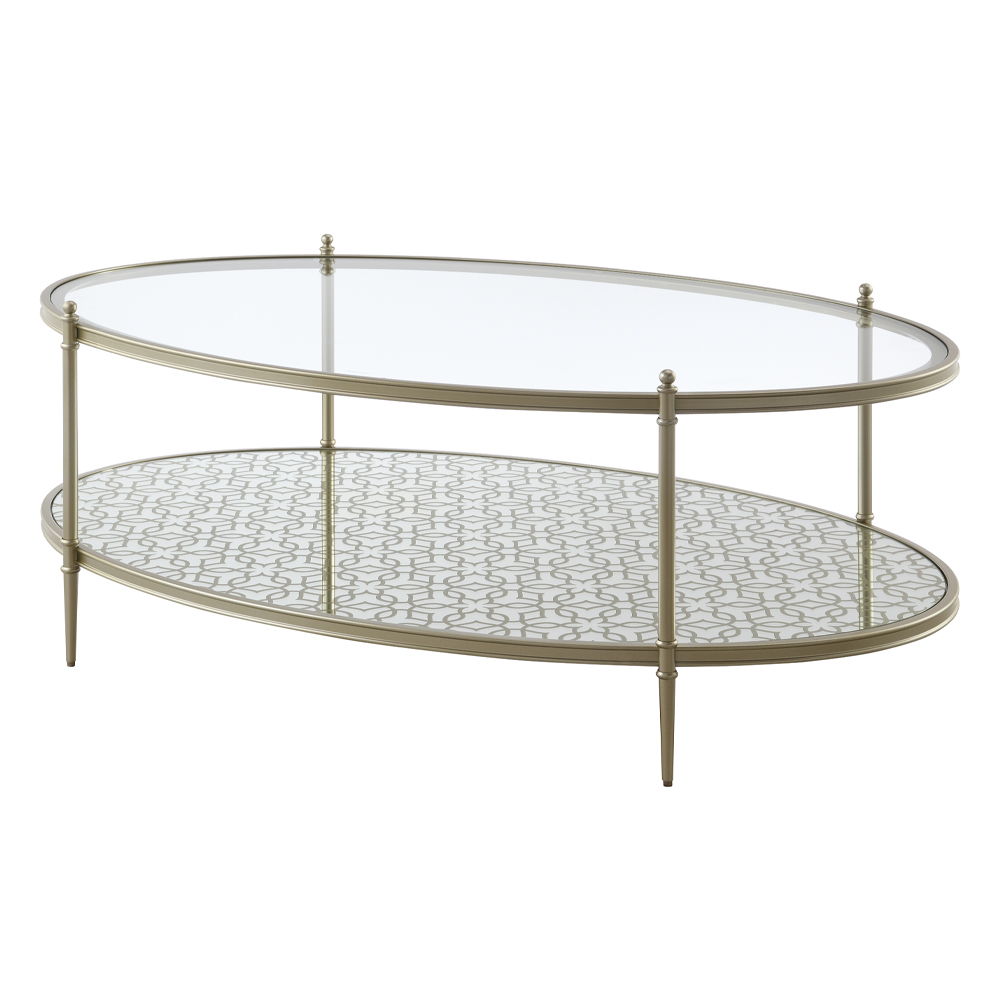 Zaba - Coffee Table - Glass Top & Silver