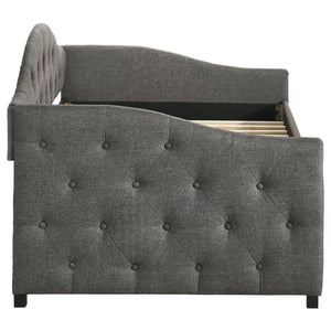 Sadie - Upholstered Twin Daybed With Trundle - Gray