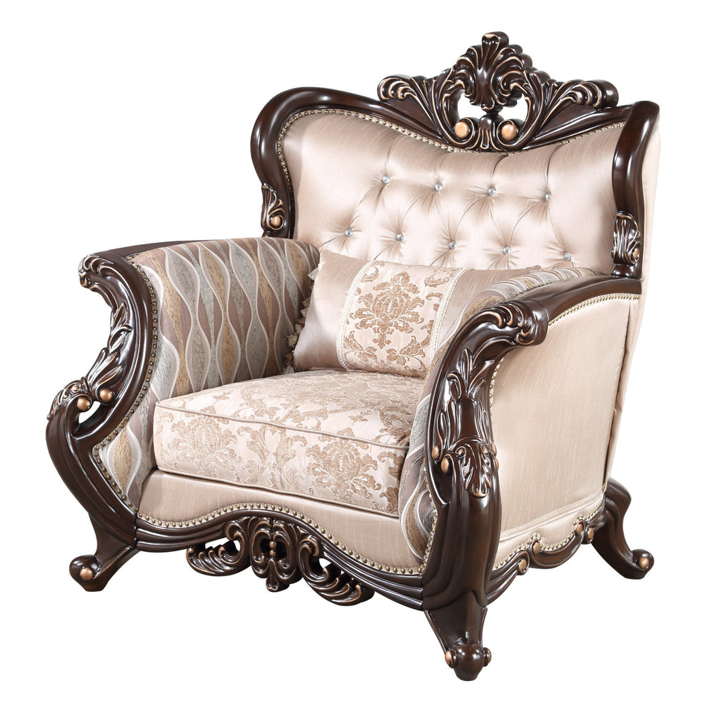 The Royal Classics Constantine Arm Chair in cherry combines heirloom craftsmanship with timeless design, making it a standout addition to any refined living space. Crafted from solid pine and detailed with premium polyurethane carvings, this chair offers 