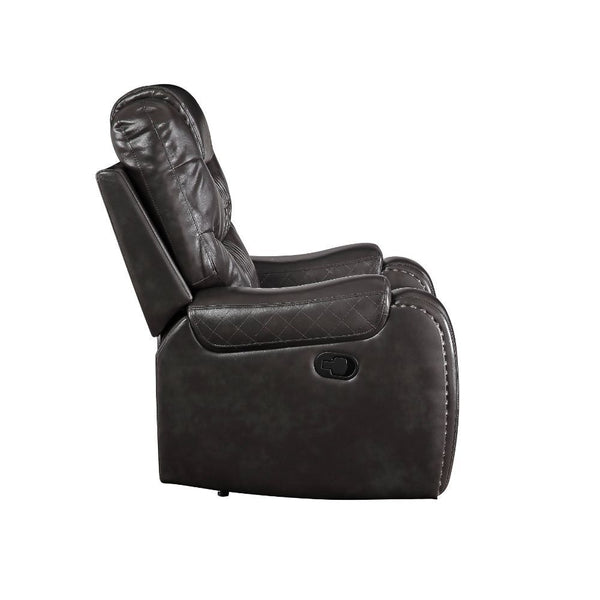  then the Braylon motion sofa set is made for you. The magnetite PU upholstery is a slick dark gray color that keeps your entertainment area looking sharp. In addition