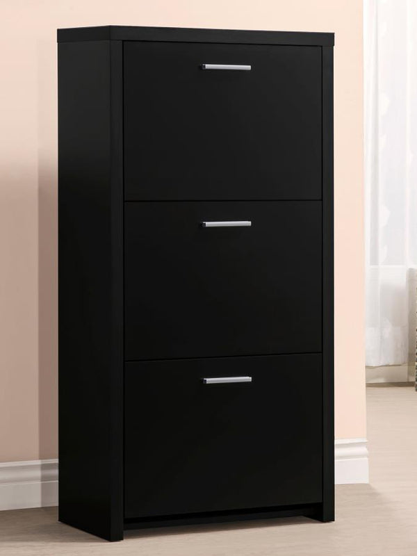  it includes three flip-down compartments