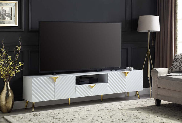 Gaines - TV Stand - White - 79-"