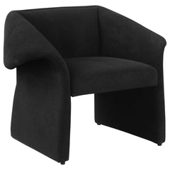 Upgrade the designer style of your living space with the ingenious silhouette of this modern accent armchair. Designed to impress, it features a classic stance with beautifully curled arms that capture attention without overwhelming. The lovely design is 