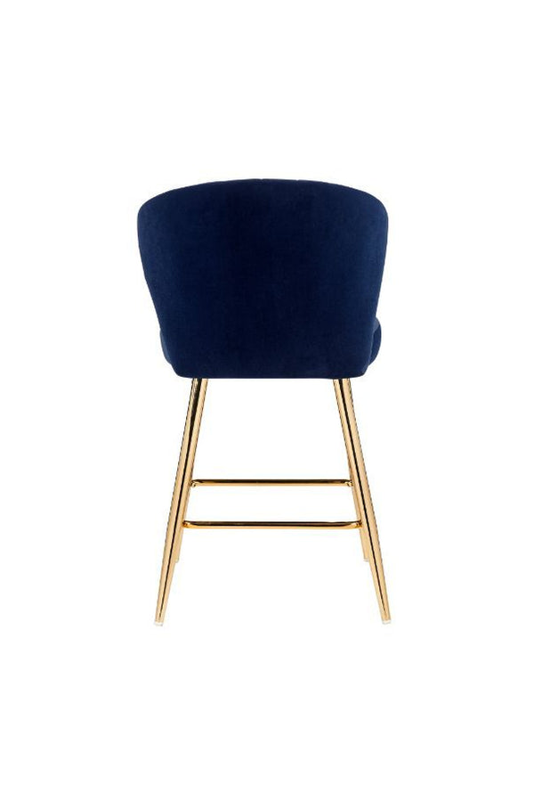  the Rizgek Counter Height Chair makes your dining party more perfect. Metal splayed legs showcases a clean-lined modern silhouette in a lustrous gold finish
