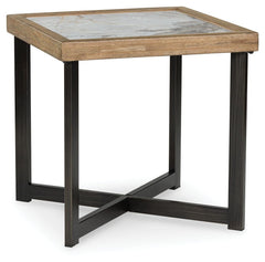 Crafted with the utmost attention to detail, this end table boasts premium materials that ensure both durability and elegance. The tabletop-'s sintered stone tile not only creates a visually appealing look but enhances the table-'s robustness. Whether you