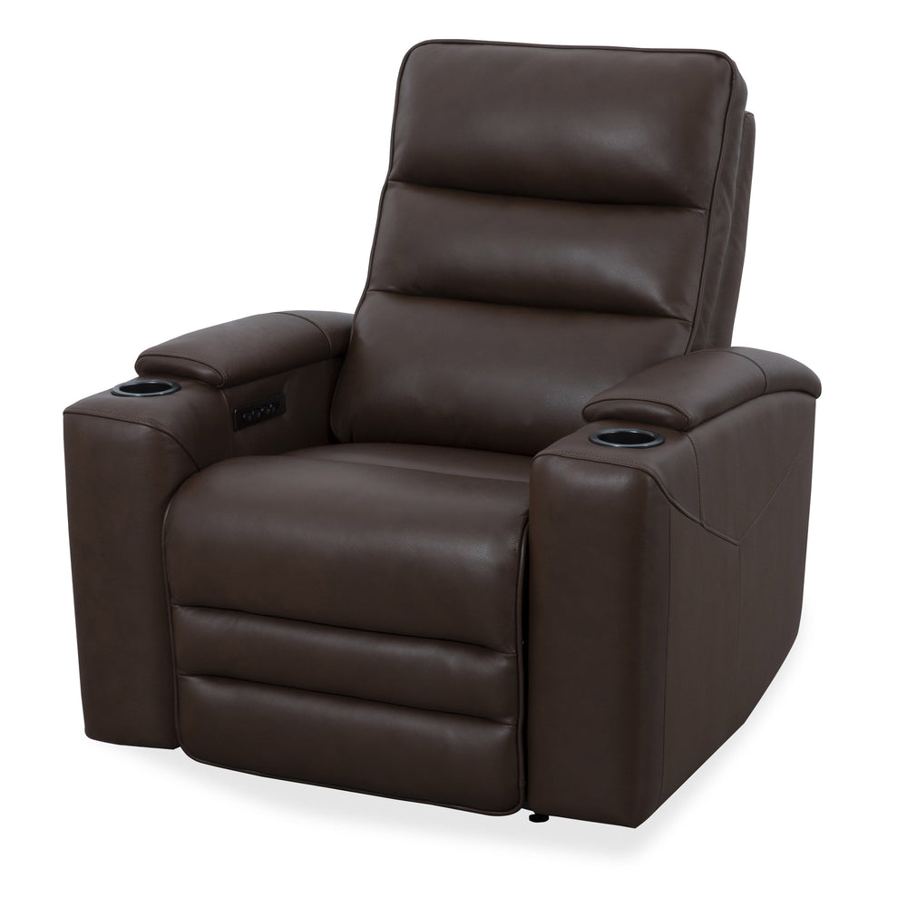 Nexus provides comfortable seating with zero-gravity power recline, lumbar support, and an independent power headrest for personalized relaxation. It features sleek black stainless steel cupholders and a spacious top-grain leather design. Each recliner ha