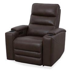 Nexus provides comfortable seating with zero-gravity power recline, lumbar support, and an independent power headrest for personalized relaxation. It features sleek black stainless steel cupholders and a spacious top-grain leather design. Each recliner ha