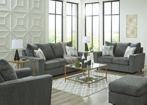 Whatâ€™s new in neutrals? Shades of gray, of course. Embrace the sophisticated design trend with this gorgeous living room group that offers a clean-lined, contemporary style at a comfortably cool price. Sure to lift your spirits, the plush chenille fabri