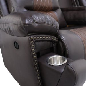 Nikko - Glider Recliner With Power Footrest - Brown