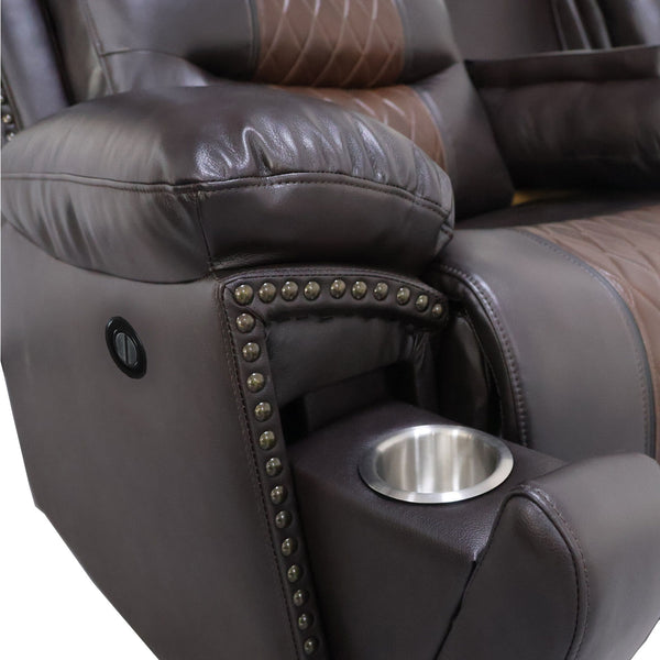 Nikko - Glider Recliner With Power Footrest - Brown