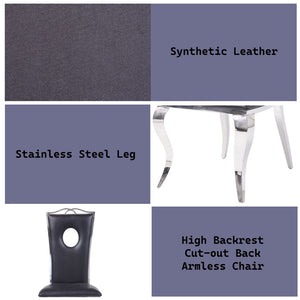 Cyrene - Side Chair (Set of 2) - PU & Stainless Steel