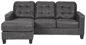  while tufted box cushions are a nod to mid-century design. Rest assured