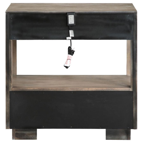 Durango - 2-Drawer Nightstand Bedside Table - Washed Oak