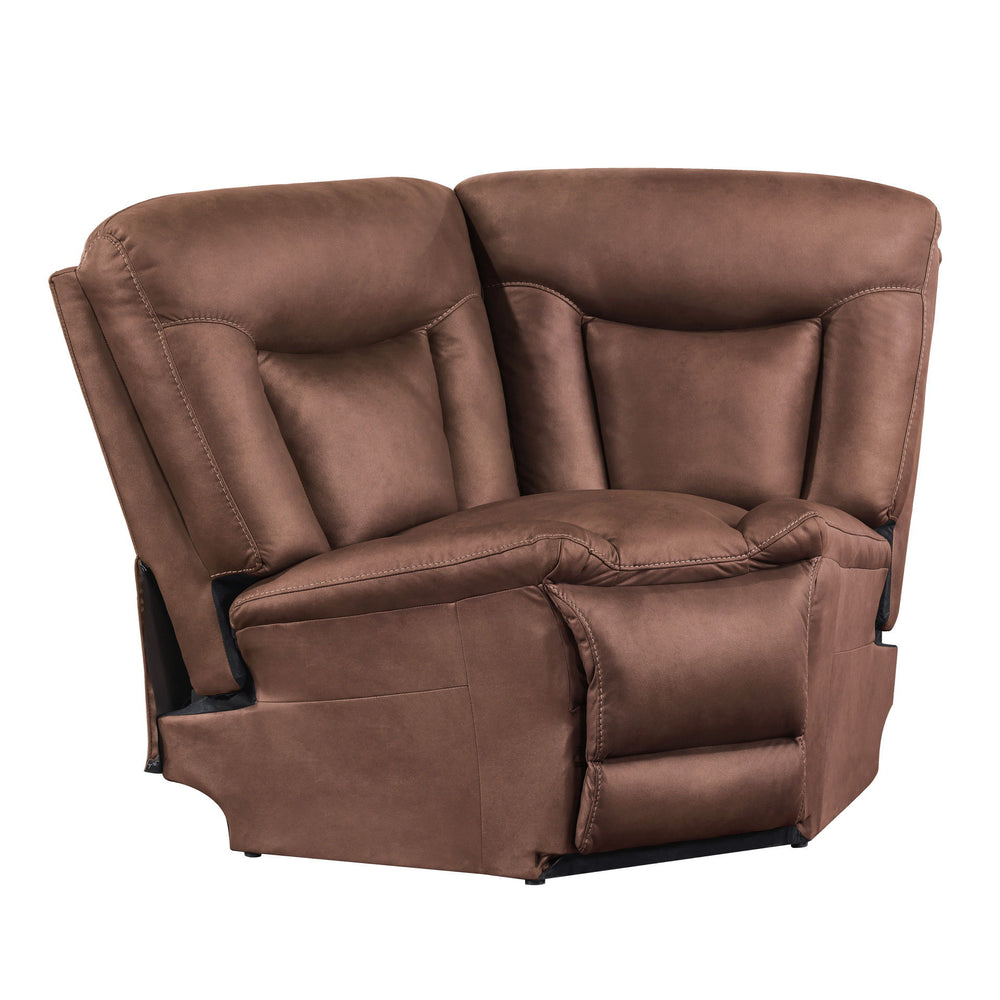Morello - Wedge - Brown<br/><br/><b>Product Features</b><ul><li>Includes: 1 Wedge</li><li>Material: Upholstered in sumptuously soft 100% polyester fabric in a saddle brown color. The variations in color mimic the look of leather without the higher price t