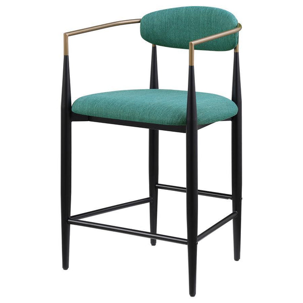 Tina - Fabric Upholstered Counter Chair (Set of 2) - Green