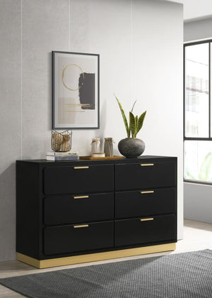 Caraway - 6-Drawer Dresser - Black