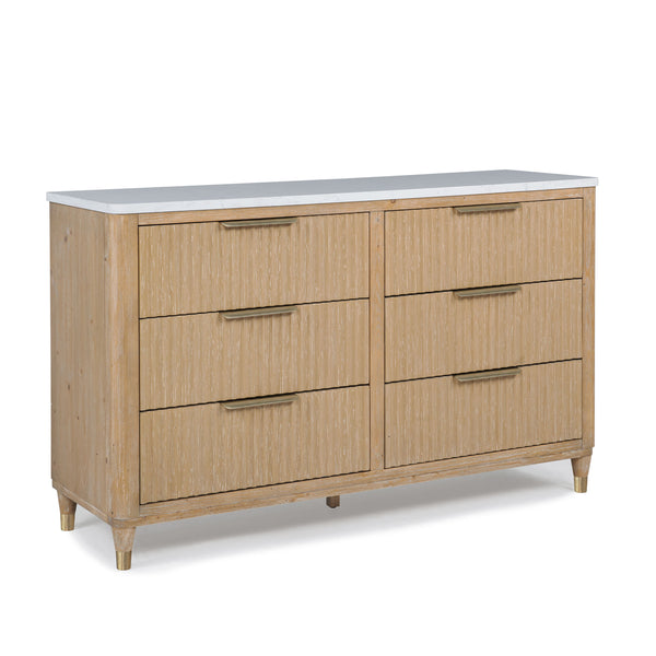 Kara - King 5 Piece Bedroom Set - Cerused Natural