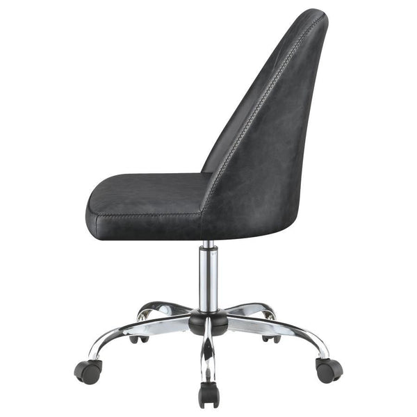 Althea - Upholstered Adjustable Home Office Desk Chair - Gray