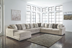 Plush and posh, this large sectional delights with deep comfort. Itâ€™s casually styled with big, roomy seats and modern textured chenille upholstery. Youâ€™ll find comfort in its soft back and reversible seat cushions. Guests are sure to fight over who w