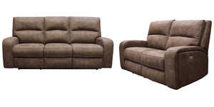 Polaris - Power Reclining Sofa And Loveseat - Kahlua