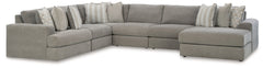 The casual, low-slung shape of this sectional makes it fully lounge-ready. Its deep seating invites you to sink right in, with bold beveled block arms that are softened by bullnose â€œwaterfallâ€ cushions. Best of all, the modular design lets you stage t