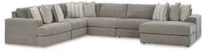  with bold beveled block arms that are softened by bullnose â€œwaterfallâ€ cushions. Best of all