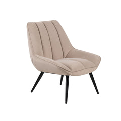 The Astrid Taupe Velvet Accent Chair combines style and comfort to create an inviting addition to any room. This chair features a channel tufted back and wraparound arms that offer both chic design and cozy seating. Made from 100% polyester, the luxurious