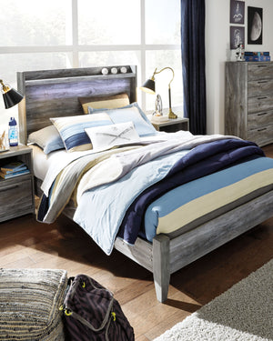 Baystorm - Gray - Full Panel Bed