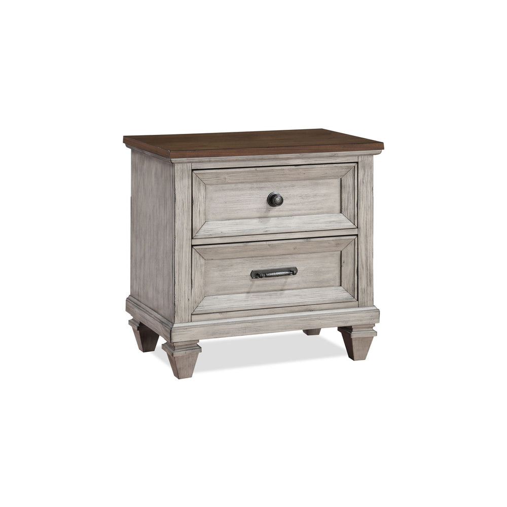 The Mariana 2-Drawer Nightstand is a perfect blend of timeless craftsmanship and functional elegance, making it an ideal addition to any bedroom. Crafted from solid Acacia wood and enhanced with Acacia veneers, this nightstand features a rich, hand-distre