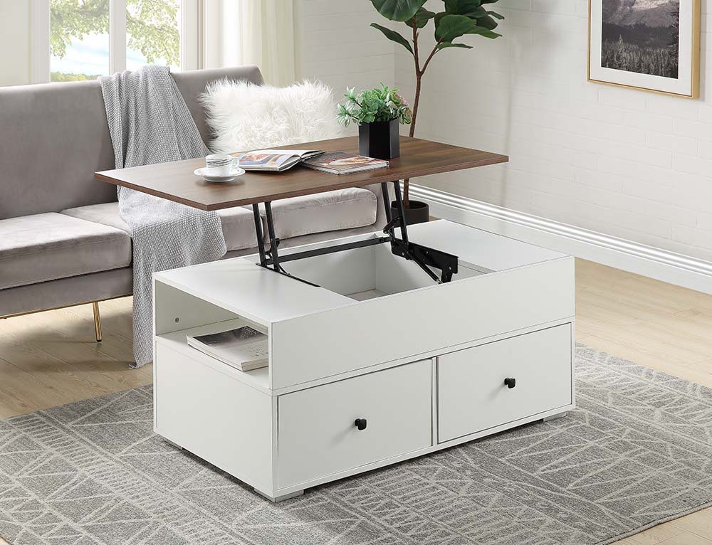 Raeden - Coffee Table - White - 46-"