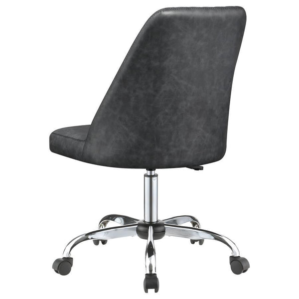 Althea - Upholstered Adjustable Home Office Desk Chair - Gray