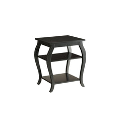 With the ability to be facing either way depending on what you like, the Becci end table is an unique design in which it can be turned either way. It features two lower shelves for plenty of open storage. And also offered in five colors: Walnut for the tr