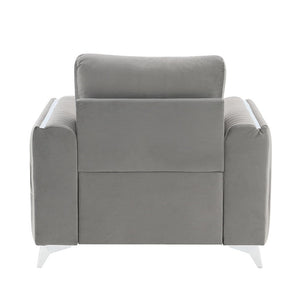 Wenona - Chair - Gray Velvet